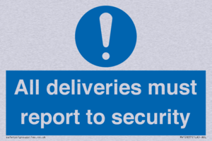 All deliveries must report to security